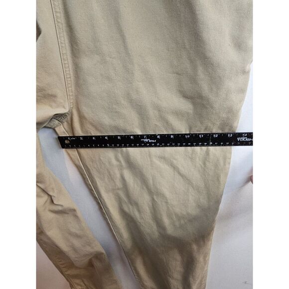 Vintage WoolrichOveralls Bibs Khaki 1455 Women's Large Beige 90s Great Condition - Picture 7 of 13